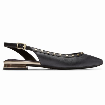 Flats Rockport Total Motion Zuly Studded Slingback Mulher Pretas PT-36024